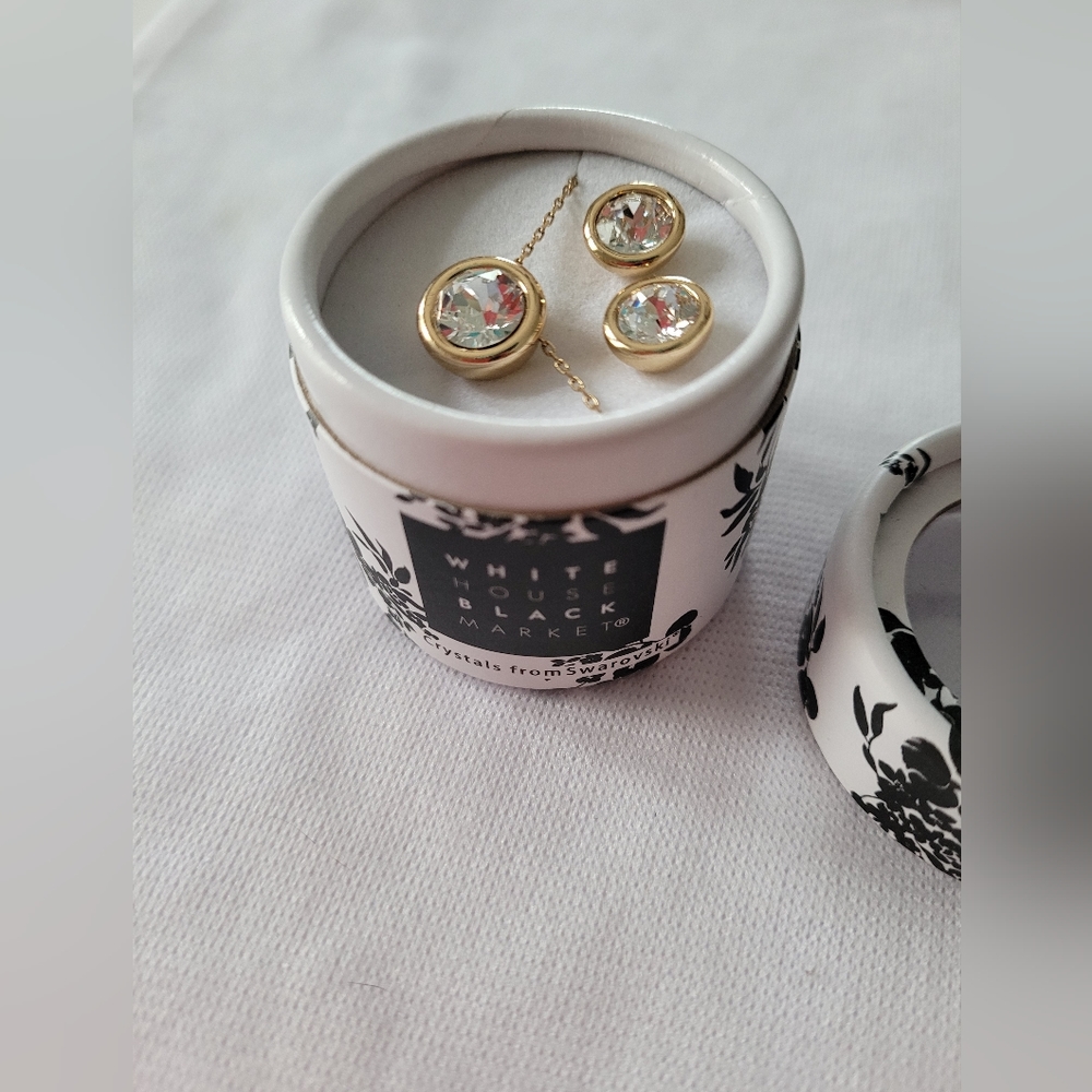 NWT White House Black Market Stunning Necklace &  Stud Earring set